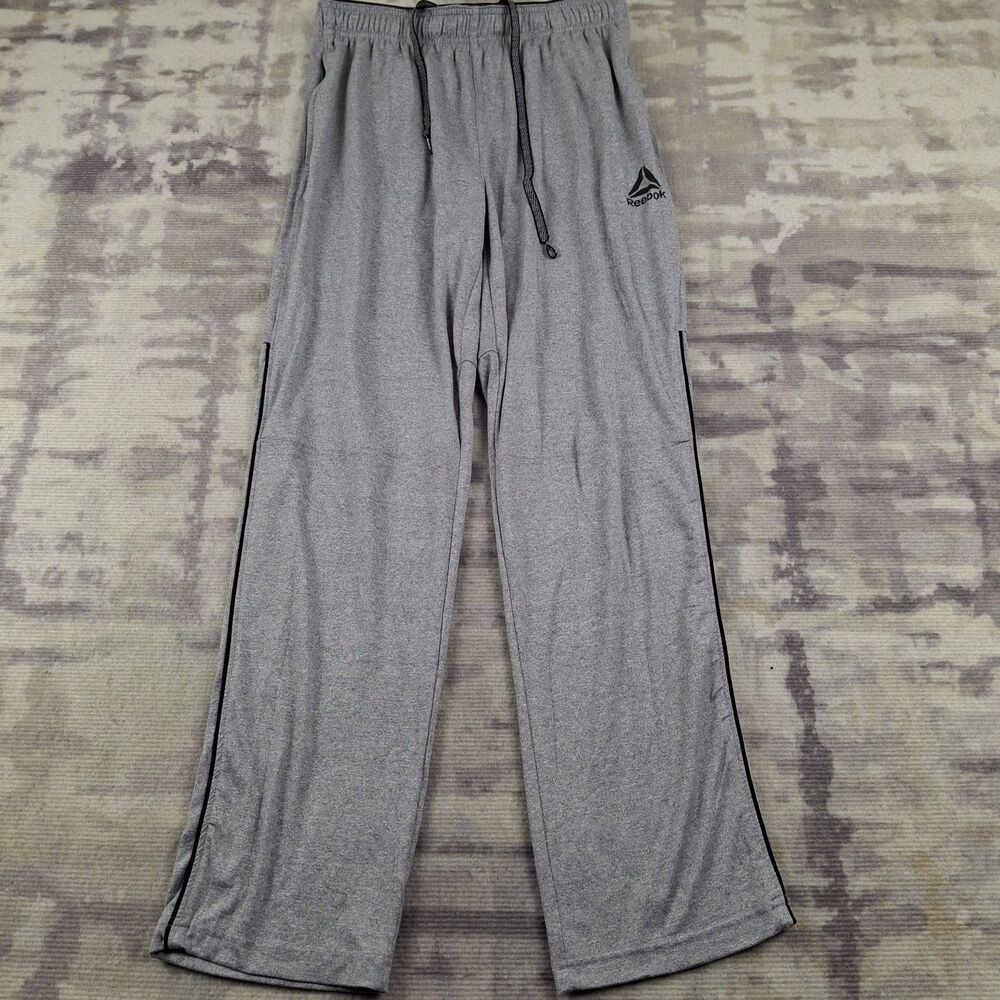 Reebok Sweatpants Mens Size S Small Gray Heather Joggers Athletic Pants